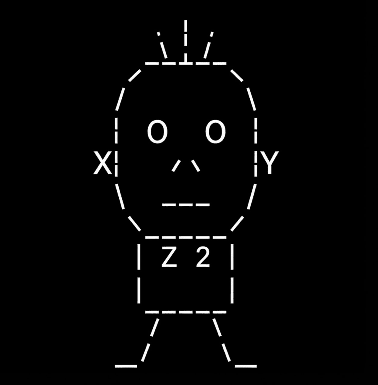 Agent Z ASCII character logo